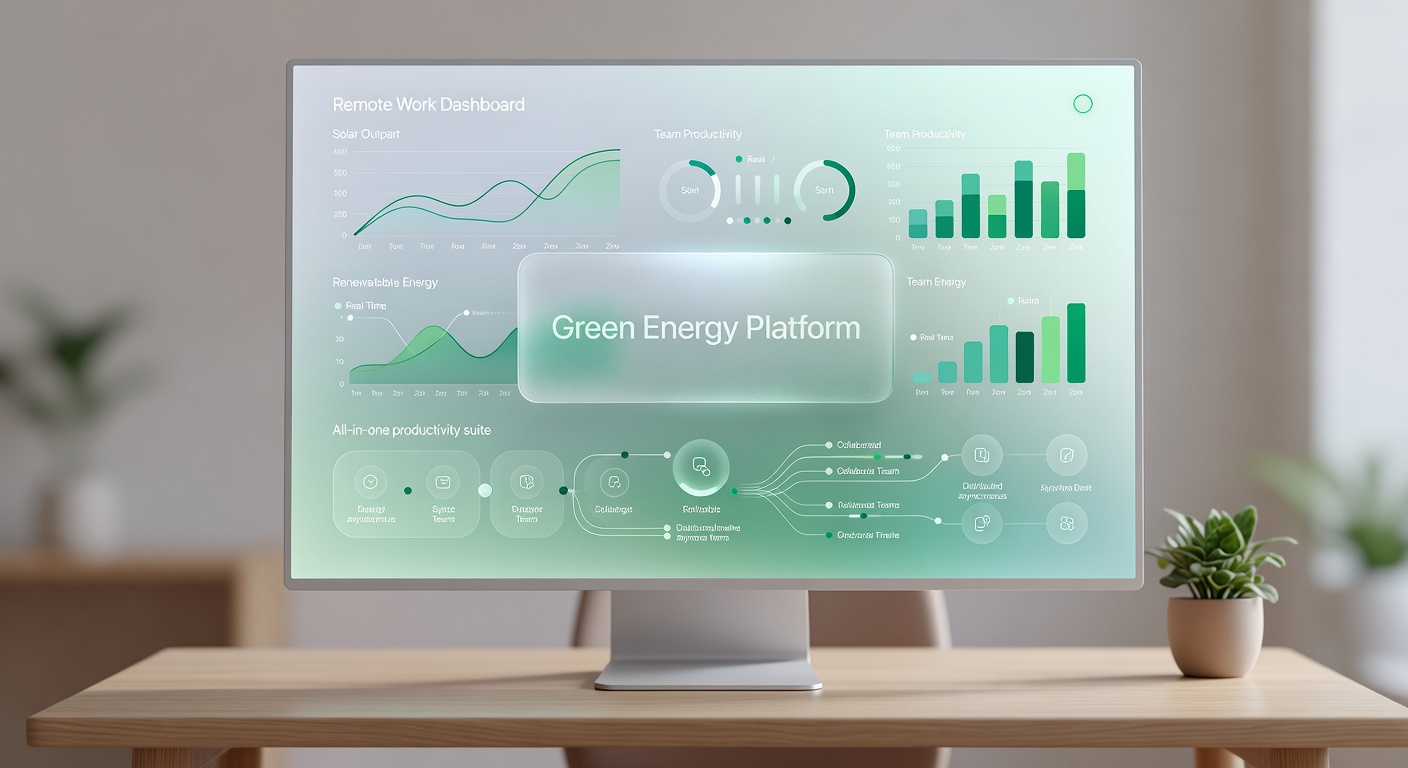 Remote Work Dashboard analytics screen