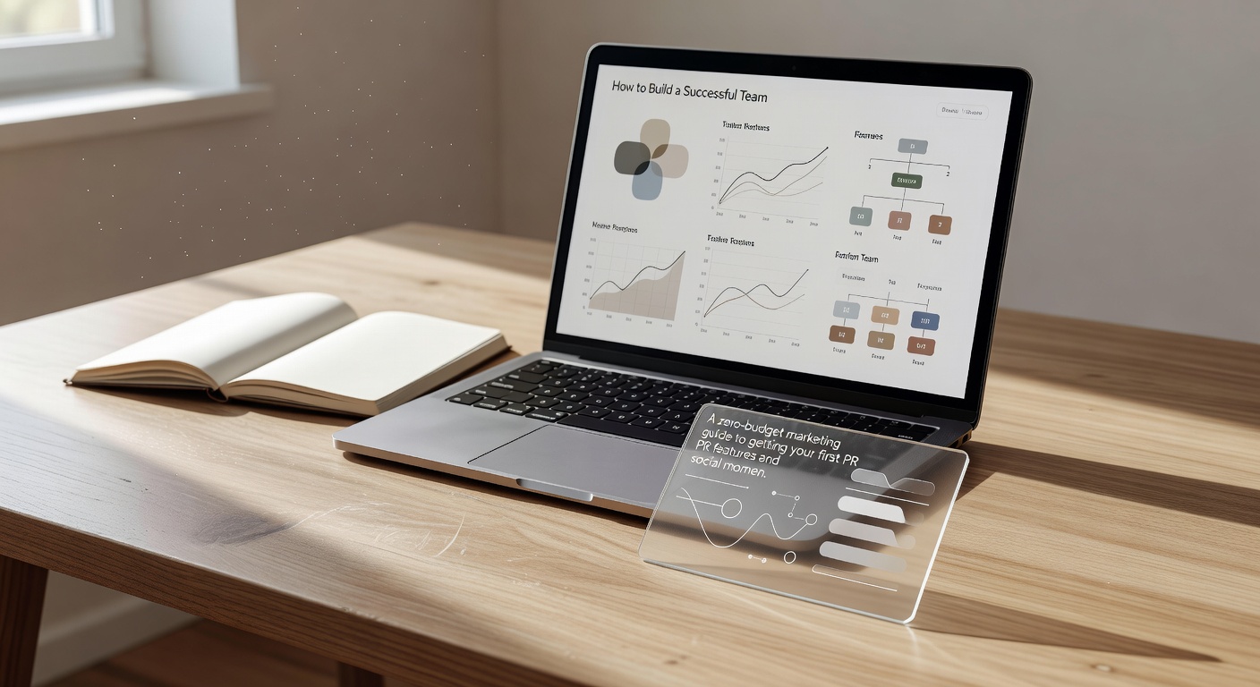Startup marketing laptop and notebook